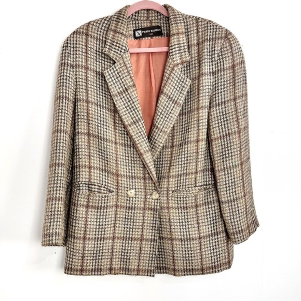 Vintage Pierre Balmain Houndstooth   Blazer